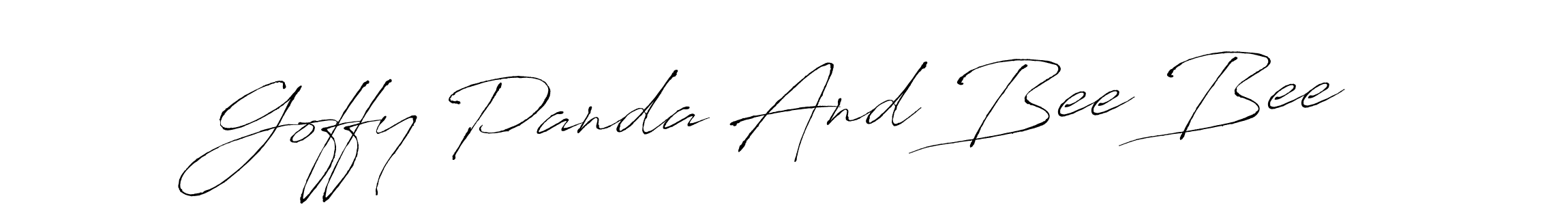 Make a beautiful signature design for name Goffy Panda And Bee Bee. With this signature (Antro_Vectra) style, you can create a handwritten signature for free. Goffy Panda And Bee Bee signature style 6 images and pictures png