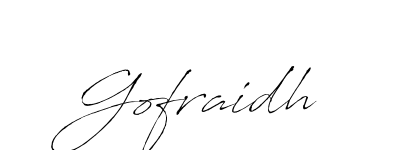 How to make Gofraidh signature? Antro_Vectra is a professional autograph style. Create handwritten signature for Gofraidh name. Gofraidh signature style 6 images and pictures png