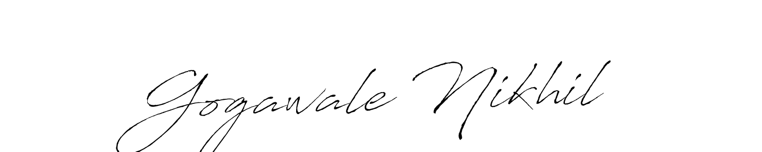 Gogawale Nikhil stylish signature style. Best Handwritten Sign (Antro_Vectra) for my name. Handwritten Signature Collection Ideas for my name Gogawale Nikhil. Gogawale Nikhil signature style 6 images and pictures png