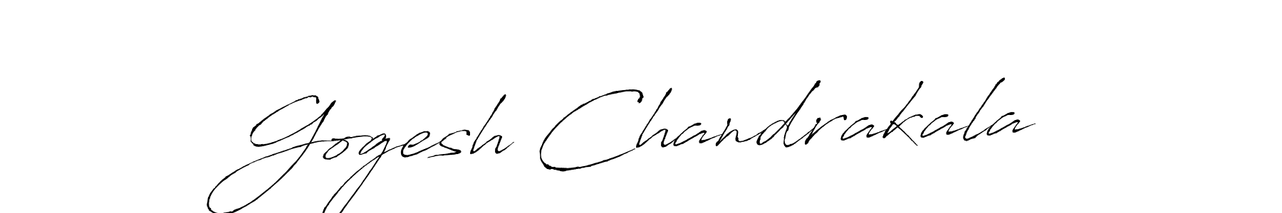The best way (Antro_Vectra) to make a short signature is to pick only two or three words in your name. The name Gogesh Chandrakala include a total of six letters. For converting this name. Gogesh Chandrakala signature style 6 images and pictures png