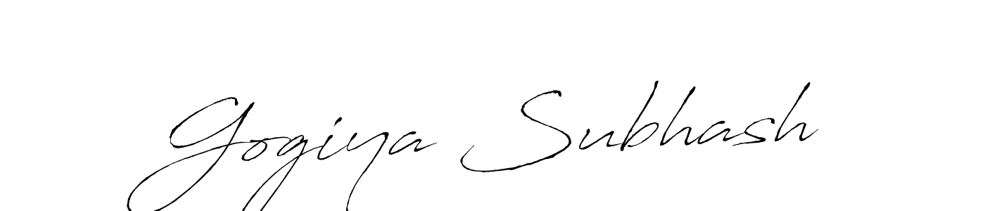 Gogiya Subhash stylish signature style. Best Handwritten Sign (Antro_Vectra) for my name. Handwritten Signature Collection Ideas for my name Gogiya Subhash. Gogiya Subhash signature style 6 images and pictures png