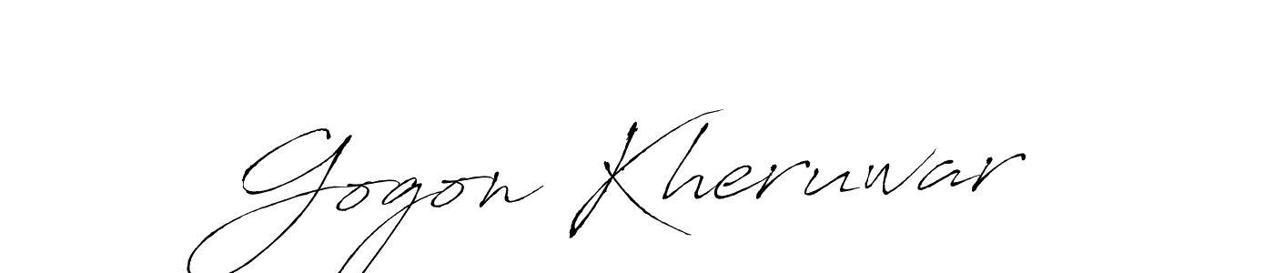 Gogon Kheruwar stylish signature style. Best Handwritten Sign (Antro_Vectra) for my name. Handwritten Signature Collection Ideas for my name Gogon Kheruwar. Gogon Kheruwar signature style 6 images and pictures png