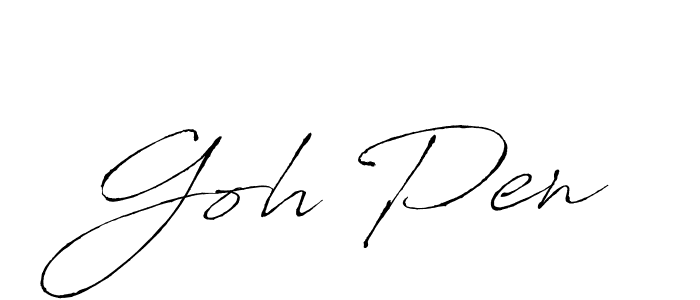 How to Draw Goh Pen signature style? Antro_Vectra is a latest design signature styles for name Goh Pen. Goh Pen signature style 6 images and pictures png