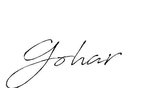 Make a beautiful signature design for name Gohar. With this signature (Antro_Vectra) style, you can create a handwritten signature for free. Gohar signature style 6 images and pictures png