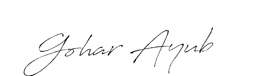 The best way (Antro_Vectra) to make a short signature is to pick only two or three words in your name. The name Gohar Ayub include a total of six letters. For converting this name. Gohar Ayub signature style 6 images and pictures png