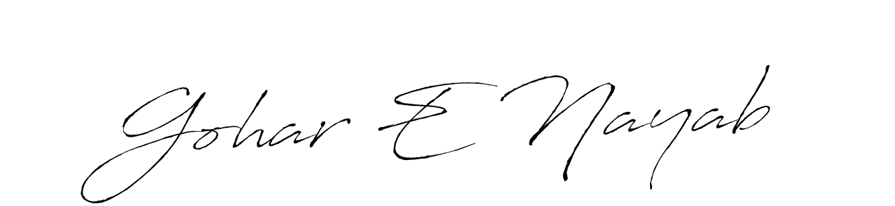 if you are searching for the best signature style for your name Gohar E Nayab. so please give up your signature search. here we have designed multiple signature styles  using Antro_Vectra. Gohar E Nayab signature style 6 images and pictures png