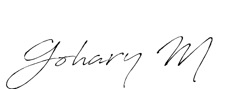 You should practise on your own different ways (Antro_Vectra) to write your name (Gohary M) in signature. don't let someone else do it for you. Gohary M signature style 6 images and pictures png