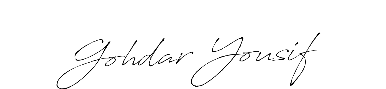 Similarly Antro_Vectra is the best handwritten signature design. Signature creator online .You can use it as an online autograph creator for name Gohdar Yousif. Gohdar Yousif signature style 6 images and pictures png