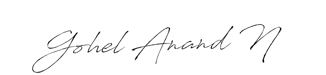 Also we have Gohel Anand N name is the best signature style. Create professional handwritten signature collection using Antro_Vectra autograph style. Gohel Anand N signature style 6 images and pictures png