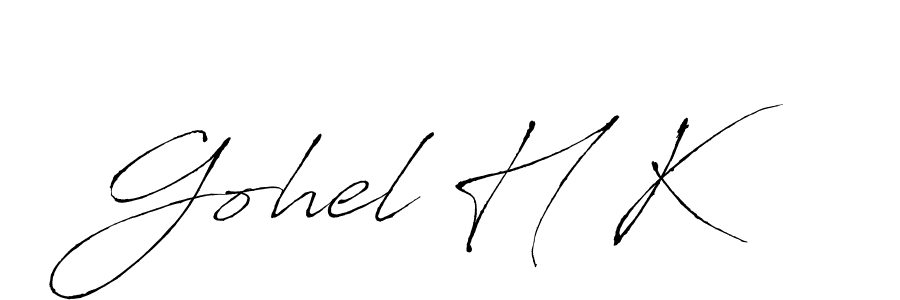 You can use this online signature creator to create a handwritten signature for the name Gohel H K. This is the best online autograph maker. Gohel H K signature style 6 images and pictures png