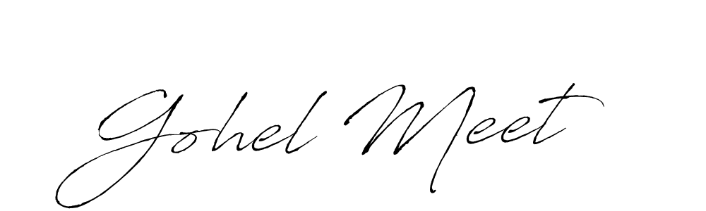 Make a beautiful signature design for name Gohel Meet. With this signature (Antro_Vectra) style, you can create a handwritten signature for free. Gohel Meet signature style 6 images and pictures png