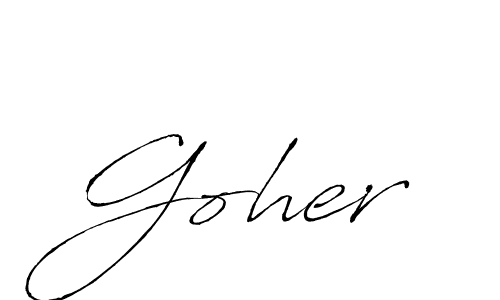 Also You can easily find your signature by using the search form. We will create Goher name handwritten signature images for you free of cost using Antro_Vectra sign style. Goher signature style 6 images and pictures png