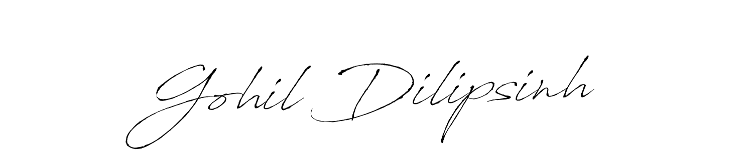 Create a beautiful signature design for name Gohil Dilipsinh. With this signature (Antro_Vectra) fonts, you can make a handwritten signature for free. Gohil Dilipsinh signature style 6 images and pictures png