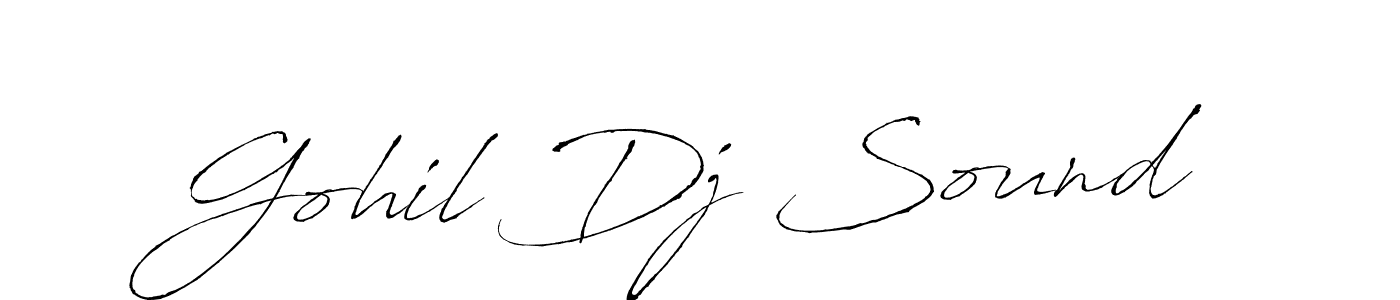 Gohil Dj Sound stylish signature style. Best Handwritten Sign (Antro_Vectra) for my name. Handwritten Signature Collection Ideas for my name Gohil Dj Sound. Gohil Dj Sound signature style 6 images and pictures png