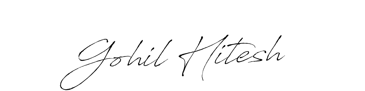 The best way (Antro_Vectra) to make a short signature is to pick only two or three words in your name. The name Gohil Hitesh include a total of six letters. For converting this name. Gohil Hitesh signature style 6 images and pictures png