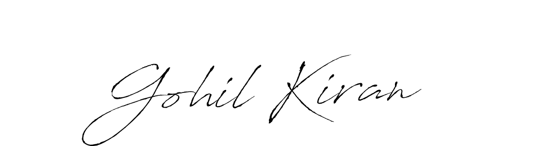 Similarly Antro_Vectra is the best handwritten signature design. Signature creator online .You can use it as an online autograph creator for name Gohil Kiran. Gohil Kiran signature style 6 images and pictures png