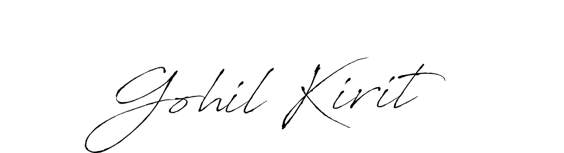 Similarly Antro_Vectra is the best handwritten signature design. Signature creator online .You can use it as an online autograph creator for name Gohil Kirit. Gohil Kirit signature style 6 images and pictures png