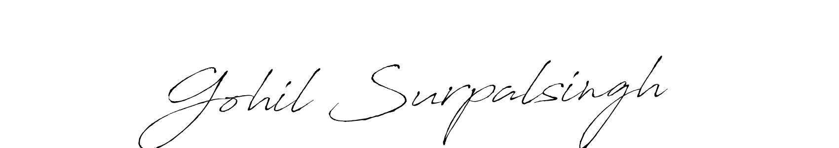 Also You can easily find your signature by using the search form. We will create Gohil Surpalsingh name handwritten signature images for you free of cost using Antro_Vectra sign style. Gohil Surpalsingh signature style 6 images and pictures png