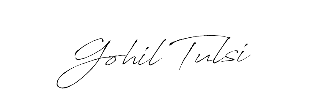 It looks lik you need a new signature style for name Gohil Tulsi. Design unique handwritten (Antro_Vectra) signature with our free signature maker in just a few clicks. Gohil Tulsi signature style 6 images and pictures png