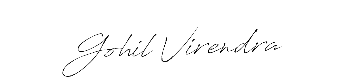 Design your own signature with our free online signature maker. With this signature software, you can create a handwritten (Antro_Vectra) signature for name Gohil Virendra. Gohil Virendra signature style 6 images and pictures png