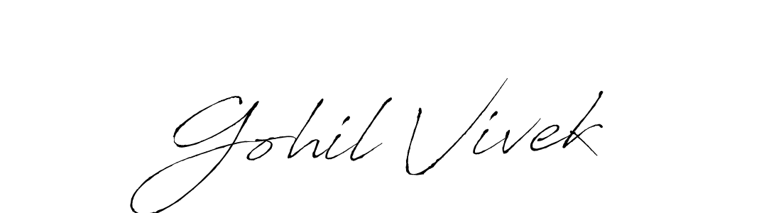 Also we have Gohil Vivek name is the best signature style. Create professional handwritten signature collection using Antro_Vectra autograph style. Gohil Vivek signature style 6 images and pictures png