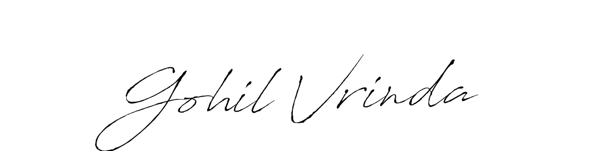 Make a short Gohil Vrinda signature style. Manage your documents anywhere anytime using Antro_Vectra. Create and add eSignatures, submit forms, share and send files easily. Gohil Vrinda signature style 6 images and pictures png