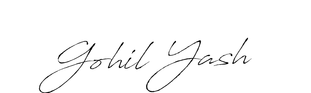 Also we have Gohil Yash name is the best signature style. Create professional handwritten signature collection using Antro_Vectra autograph style. Gohil Yash signature style 6 images and pictures png