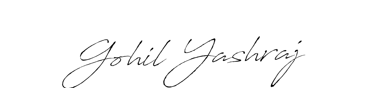 The best way (Antro_Vectra) to make a short signature is to pick only two or three words in your name. The name Gohil Yashraj include a total of six letters. For converting this name. Gohil Yashraj signature style 6 images and pictures png