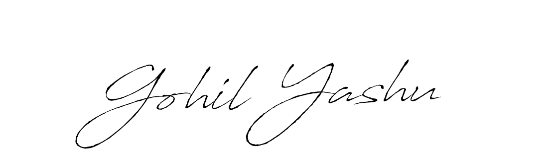 How to make Gohil Yashu signature? Antro_Vectra is a professional autograph style. Create handwritten signature for Gohil Yashu name. Gohil Yashu signature style 6 images and pictures png