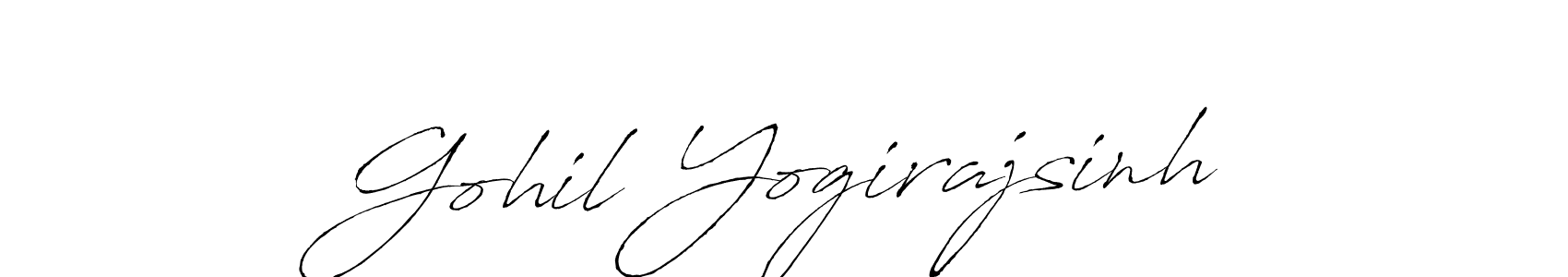 Design your own signature with our free online signature maker. With this signature software, you can create a handwritten (Antro_Vectra) signature for name Gohil Yogirajsinh. Gohil Yogirajsinh signature style 6 images and pictures png