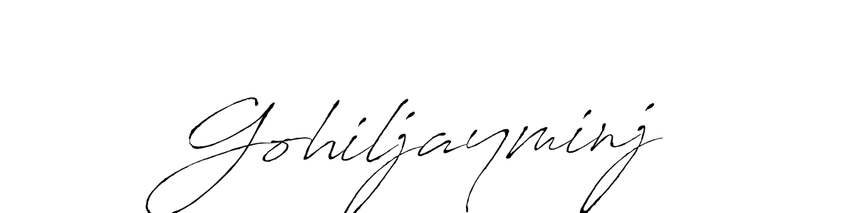 Create a beautiful signature design for name Gohiljayminj. With this signature (Antro_Vectra) fonts, you can make a handwritten signature for free. Gohiljayminj signature style 6 images and pictures png