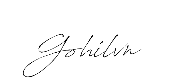 Similarly Antro_Vectra is the best handwritten signature design. Signature creator online .You can use it as an online autograph creator for name Gohilvn. Gohilvn signature style 6 images and pictures png