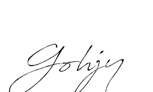 The best way (Antro_Vectra) to make a short signature is to pick only two or three words in your name. The name Gohjy include a total of six letters. For converting this name. Gohjy signature style 6 images and pictures png