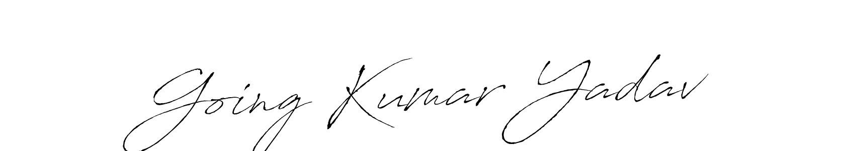 You should practise on your own different ways (Antro_Vectra) to write your name (Going Kumar Yadav) in signature. don't let someone else do it for you. Going Kumar Yadav signature style 6 images and pictures png