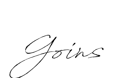 How to make Goins signature? Antro_Vectra is a professional autograph style. Create handwritten signature for Goins name. Goins signature style 6 images and pictures png