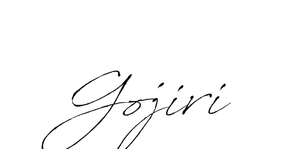 How to make Gojiri signature? Antro_Vectra is a professional autograph style. Create handwritten signature for Gojiri name. Gojiri signature style 6 images and pictures png
