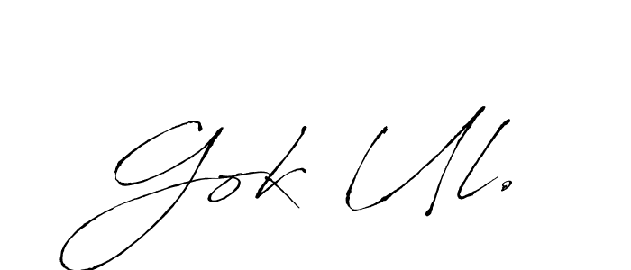 Also we have Gok Ul. name is the best signature style. Create professional handwritten signature collection using Antro_Vectra autograph style. Gok Ul. signature style 6 images and pictures png