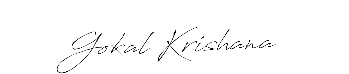 It looks lik you need a new signature style for name Gokal Krishana. Design unique handwritten (Antro_Vectra) signature with our free signature maker in just a few clicks. Gokal Krishana signature style 6 images and pictures png