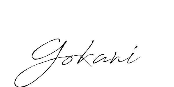 Also we have Gokani name is the best signature style. Create professional handwritten signature collection using Antro_Vectra autograph style. Gokani signature style 6 images and pictures png