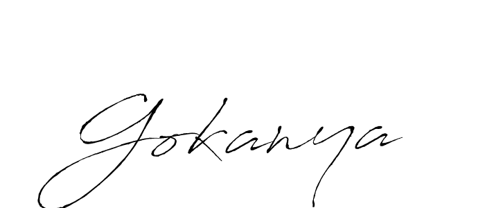 if you are searching for the best signature style for your name Gokanya. so please give up your signature search. here we have designed multiple signature styles  using Antro_Vectra. Gokanya signature style 6 images and pictures png