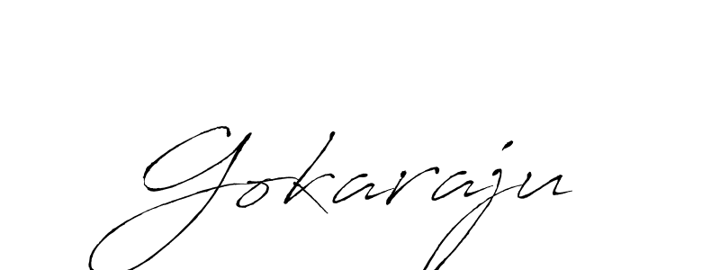 How to make Gokaraju signature? Antro_Vectra is a professional autograph style. Create handwritten signature for Gokaraju name. Gokaraju signature style 6 images and pictures png