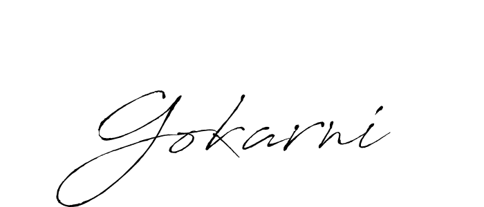 Design your own signature with our free online signature maker. With this signature software, you can create a handwritten (Antro_Vectra) signature for name Gokarni. Gokarni signature style 6 images and pictures png