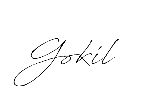 Also we have Gokil name is the best signature style. Create professional handwritten signature collection using Antro_Vectra autograph style. Gokil signature style 6 images and pictures png