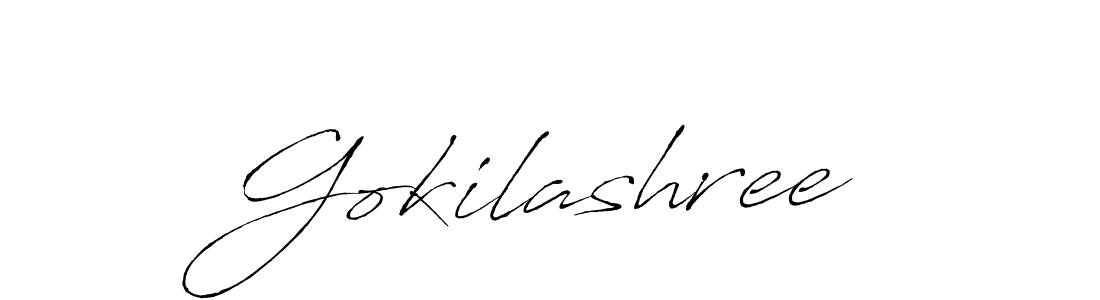 How to make Gokilashree name signature. Use Antro_Vectra style for creating short signs online. This is the latest handwritten sign. Gokilashree signature style 6 images and pictures png