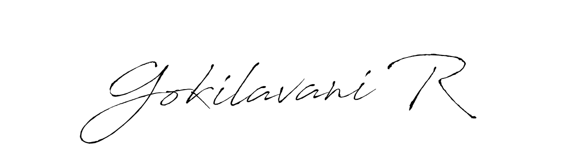 Also You can easily find your signature by using the search form. We will create Gokilavani R name handwritten signature images for you free of cost using Antro_Vectra sign style. Gokilavani R signature style 6 images and pictures png