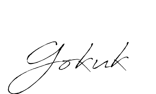 Gokuk stylish signature style. Best Handwritten Sign (Antro_Vectra) for my name. Handwritten Signature Collection Ideas for my name Gokuk. Gokuk signature style 6 images and pictures png