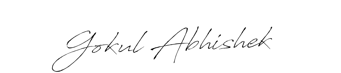 Antro_Vectra is a professional signature style that is perfect for those who want to add a touch of class to their signature. It is also a great choice for those who want to make their signature more unique. Get Gokul Abhishek name to fancy signature for free. Gokul Abhishek signature style 6 images and pictures png