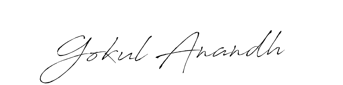 Here are the top 10 professional signature styles for the name Gokul Anandh. These are the best autograph styles you can use for your name. Gokul Anandh signature style 6 images and pictures png