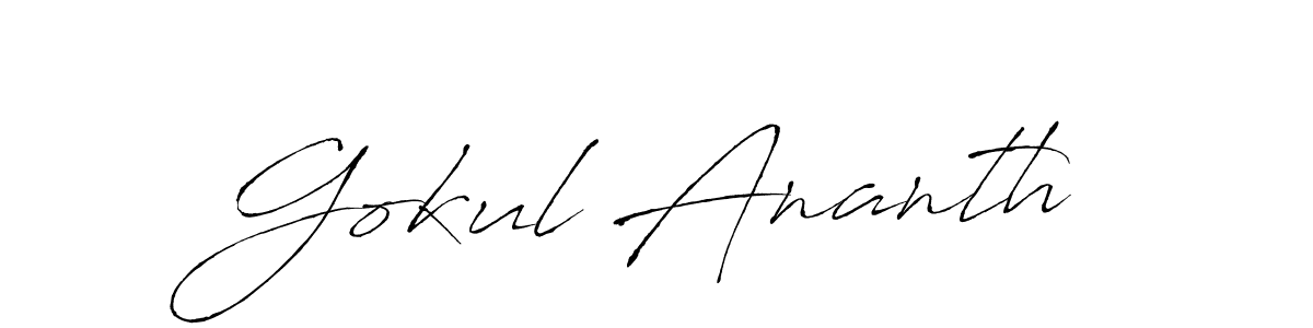 Make a beautiful signature design for name Gokul Ananth. With this signature (Antro_Vectra) style, you can create a handwritten signature for free. Gokul Ananth signature style 6 images and pictures png