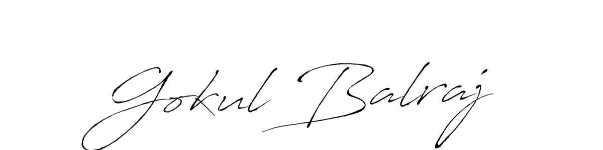 Create a beautiful signature design for name Gokul Balraj. With this signature (Antro_Vectra) fonts, you can make a handwritten signature for free. Gokul Balraj signature style 6 images and pictures png